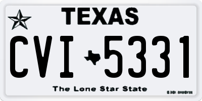 TX license plate CVI5331