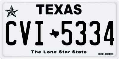 TX license plate CVI5334
