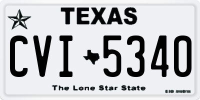 TX license plate CVI5340