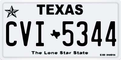 TX license plate CVI5344