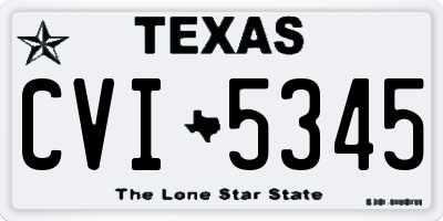 TX license plate CVI5345