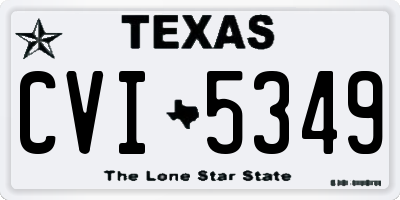 TX license plate CVI5349