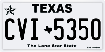TX license plate CVI5350