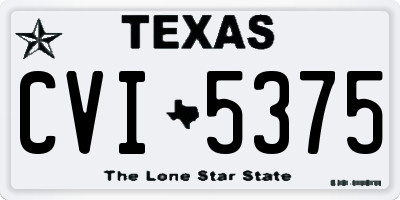 TX license plate CVI5375