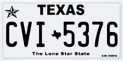 TX license plate CVI5376
