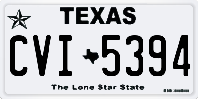 TX license plate CVI5394