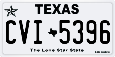 TX license plate CVI5396