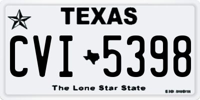 TX license plate CVI5398