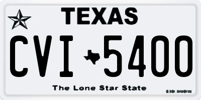 TX license plate CVI5400