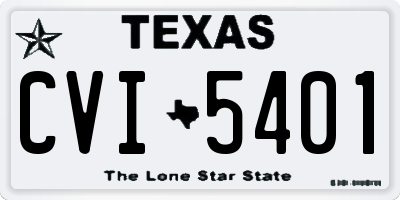 TX license plate CVI5401