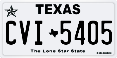 TX license plate CVI5405