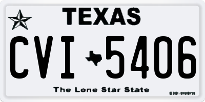 TX license plate CVI5406