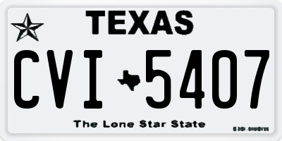 TX license plate CVI5407