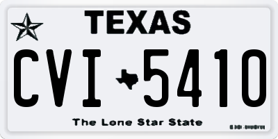 TX license plate CVI5410