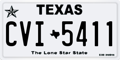 TX license plate CVI5411