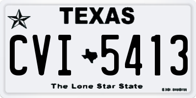 TX license plate CVI5413