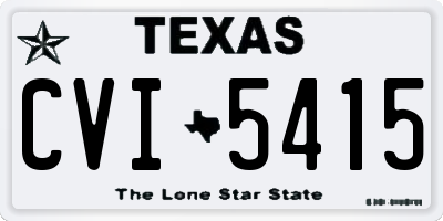TX license plate CVI5415