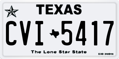 TX license plate CVI5417
