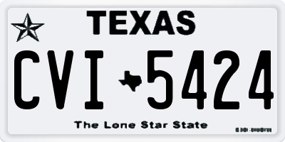 TX license plate CVI5424