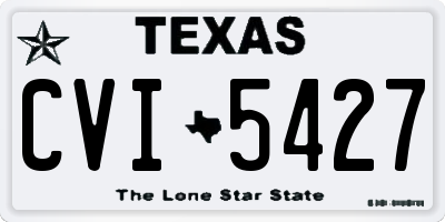 TX license plate CVI5427