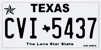 TX license plate CVI5437