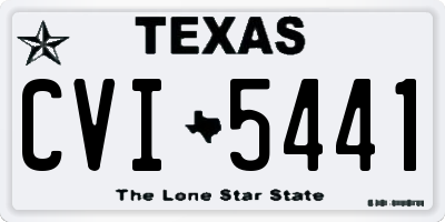 TX license plate CVI5441