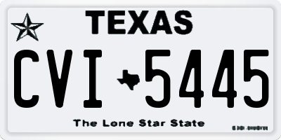 TX license plate CVI5445