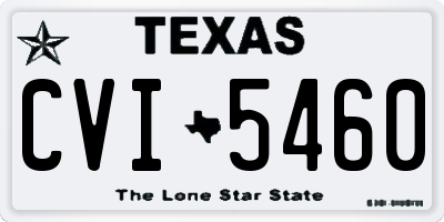TX license plate CVI5460