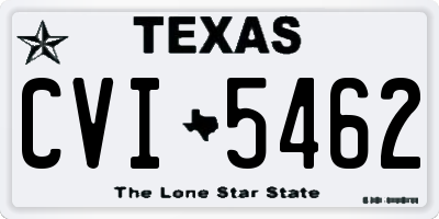 TX license plate CVI5462