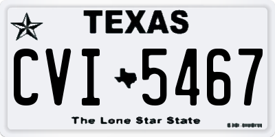 TX license plate CVI5467