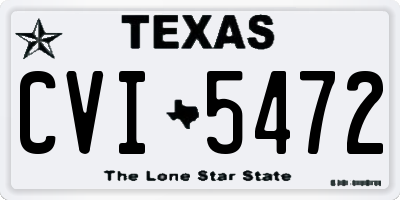 TX license plate CVI5472