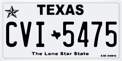 TX license plate CVI5475