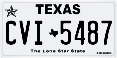TX license plate CVI5487