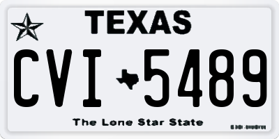 TX license plate CVI5489