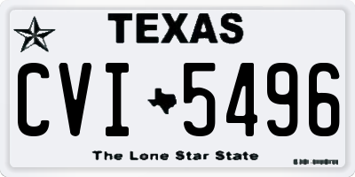 TX license plate CVI5496