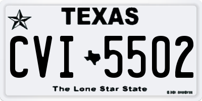 TX license plate CVI5502