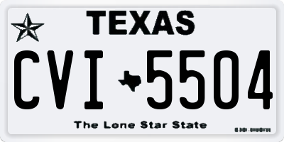 TX license plate CVI5504