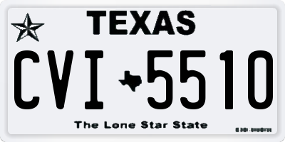 TX license plate CVI5510