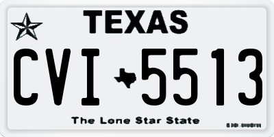 TX license plate CVI5513