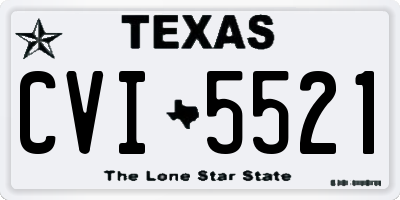 TX license plate CVI5521