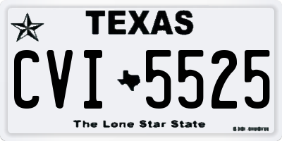 TX license plate CVI5525