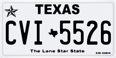 TX license plate CVI5526