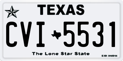 TX license plate CVI5531