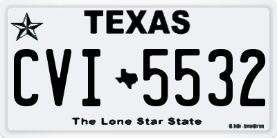 TX license plate CVI5532