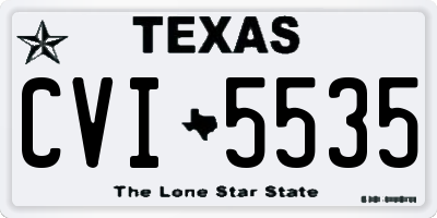 TX license plate CVI5535