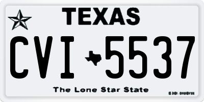 TX license plate CVI5537