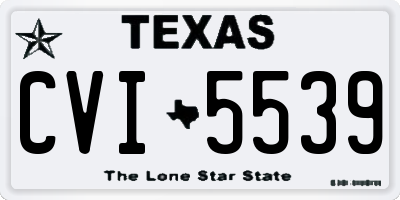 TX license plate CVI5539