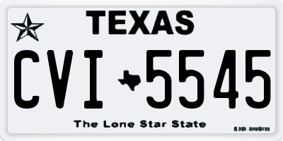 TX license plate CVI5545
