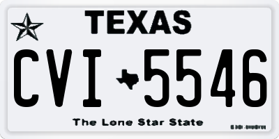 TX license plate CVI5546