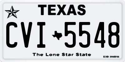 TX license plate CVI5548